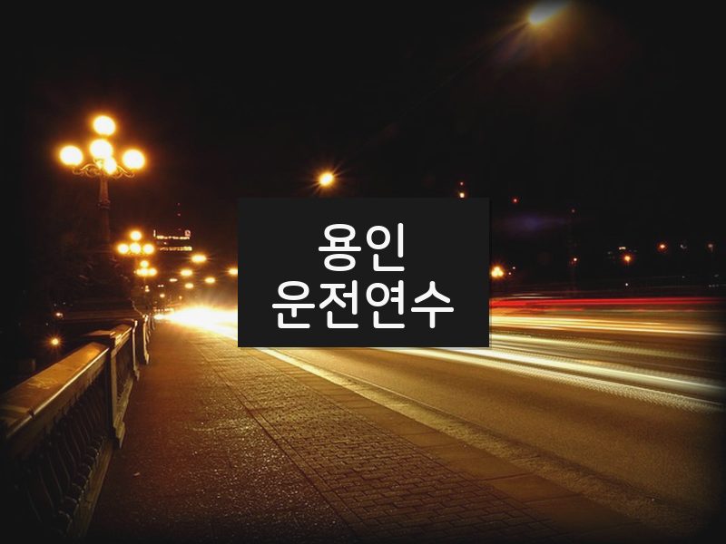 용인운전연수 후기