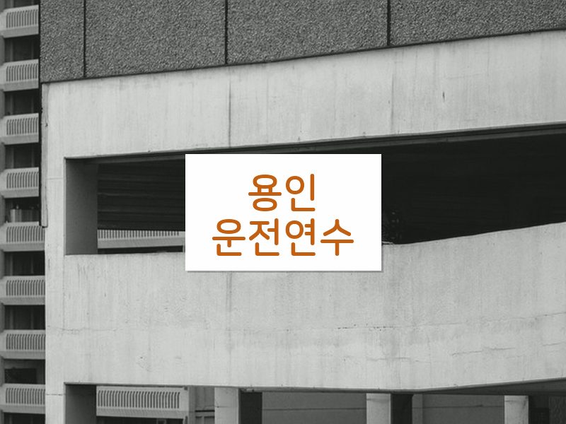 용인운전연수 후기