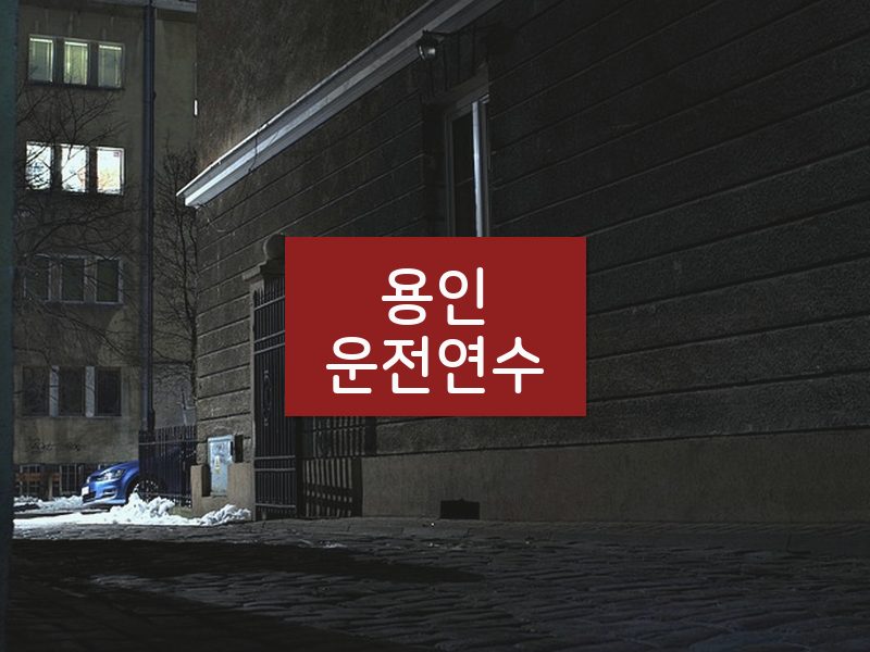 용인운전연수 후기