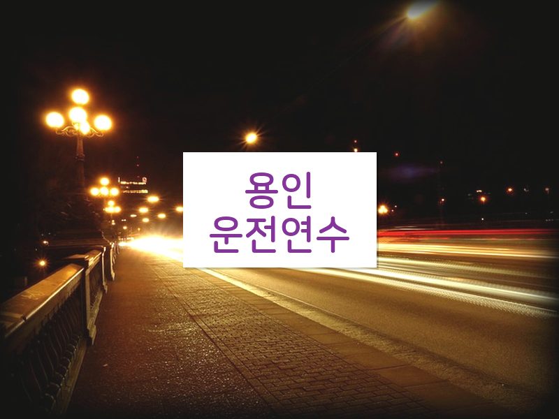 용인운전연수 후기