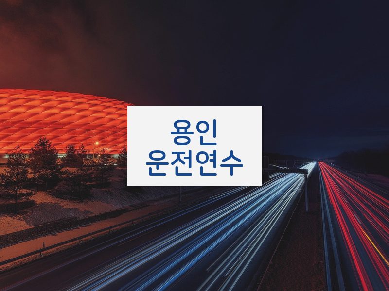 용인운전연수 후기