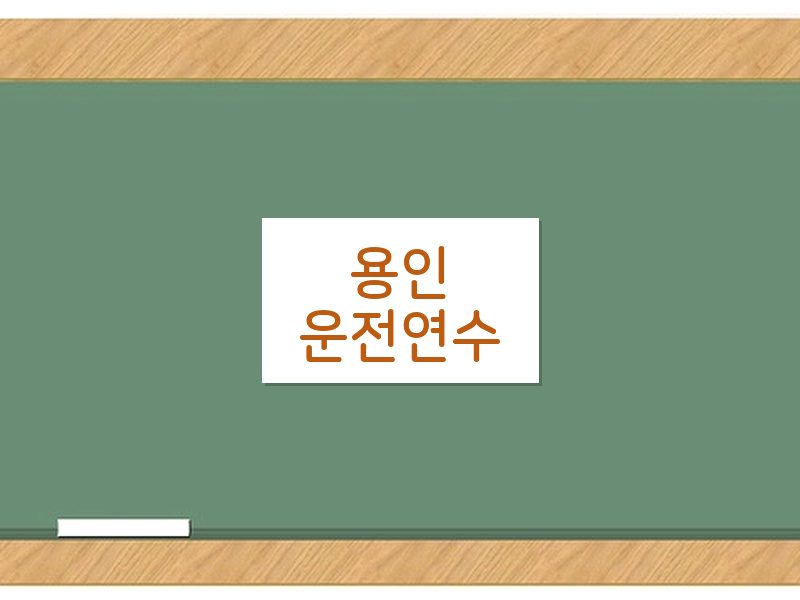 용인운전연수 후기
