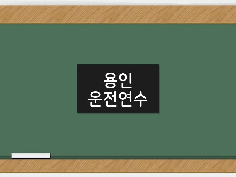 용인운전연수 후기