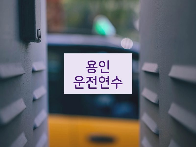 용인운전연수 후기