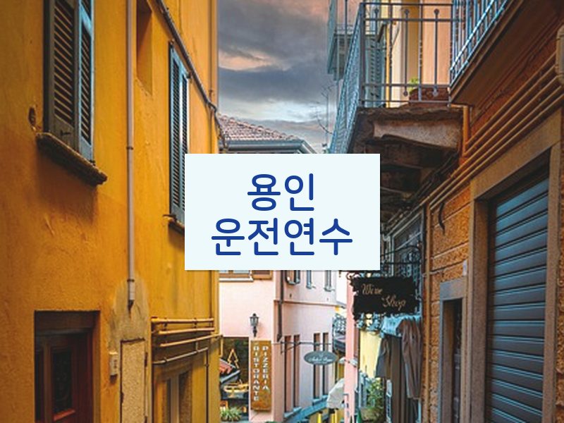용인운전연수 후기
