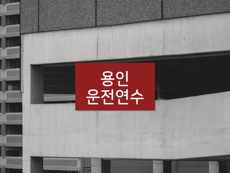 용인운전연수 후기