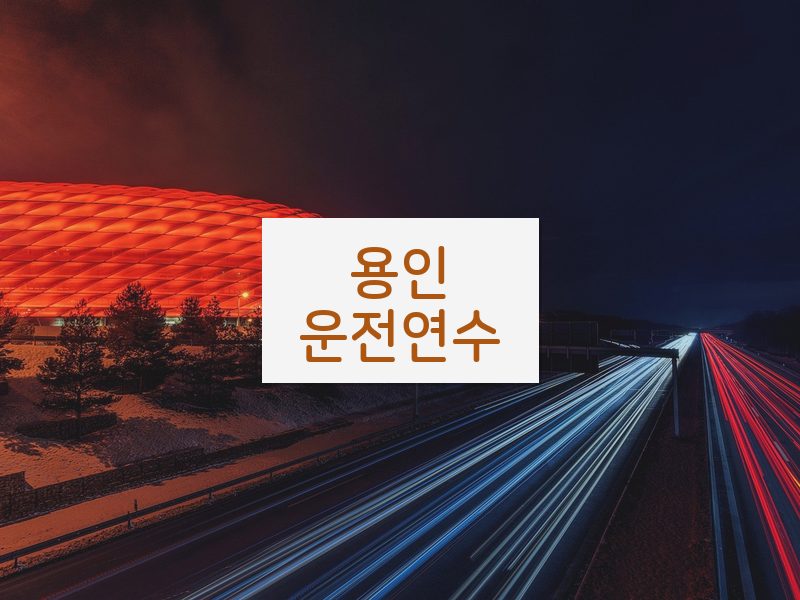 용인운전연수 후기