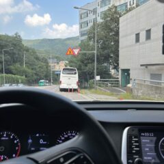 용인 가는 길에 운전해봤어요