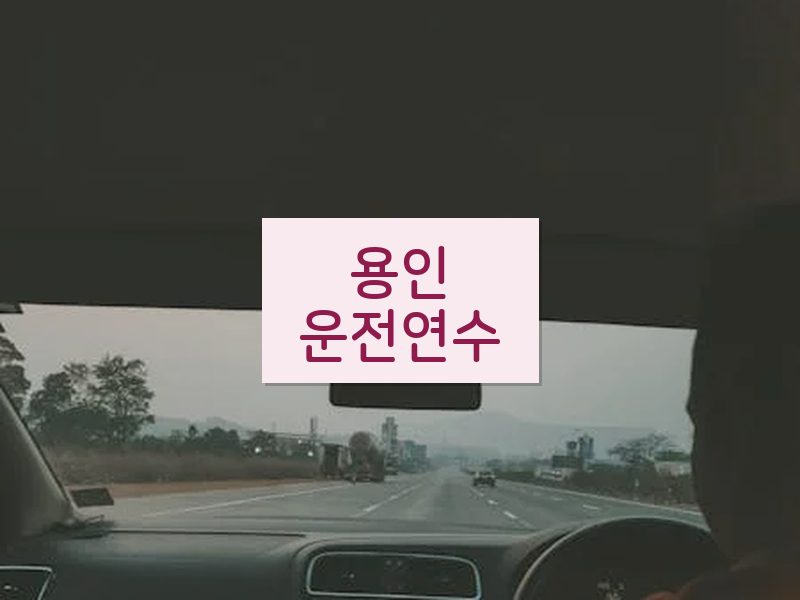 용인운전연수 후기