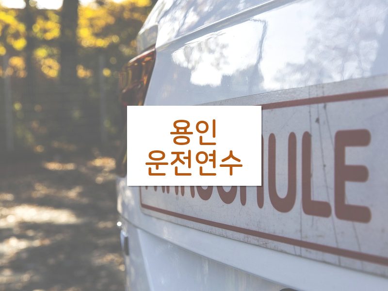 용인운전연수 후기