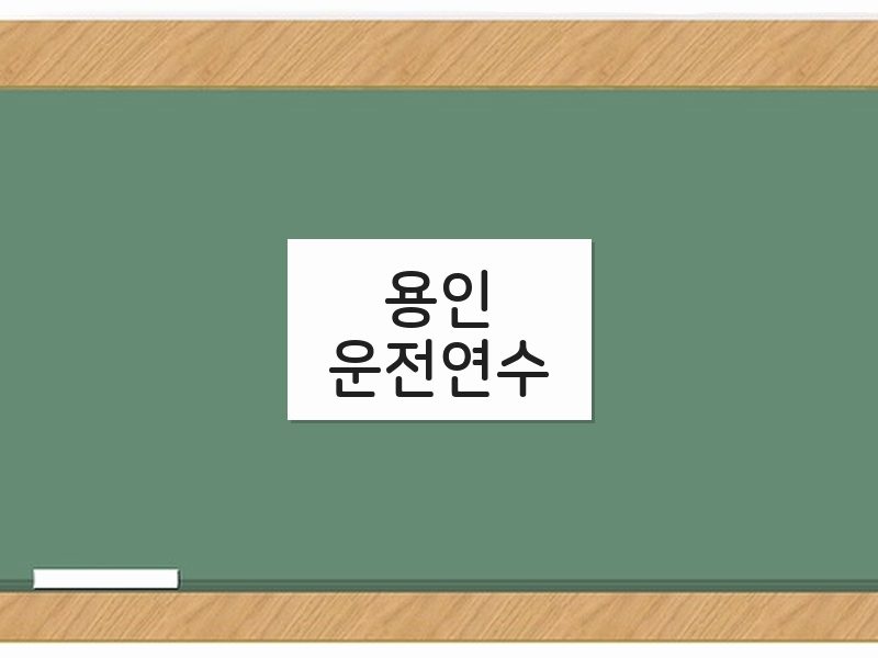 용인운전연수 후기