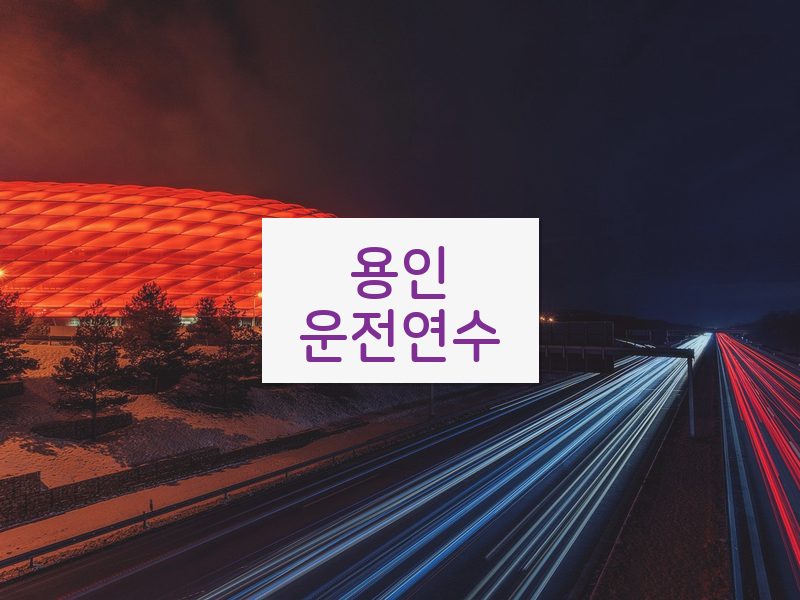 용인운전연수 후기