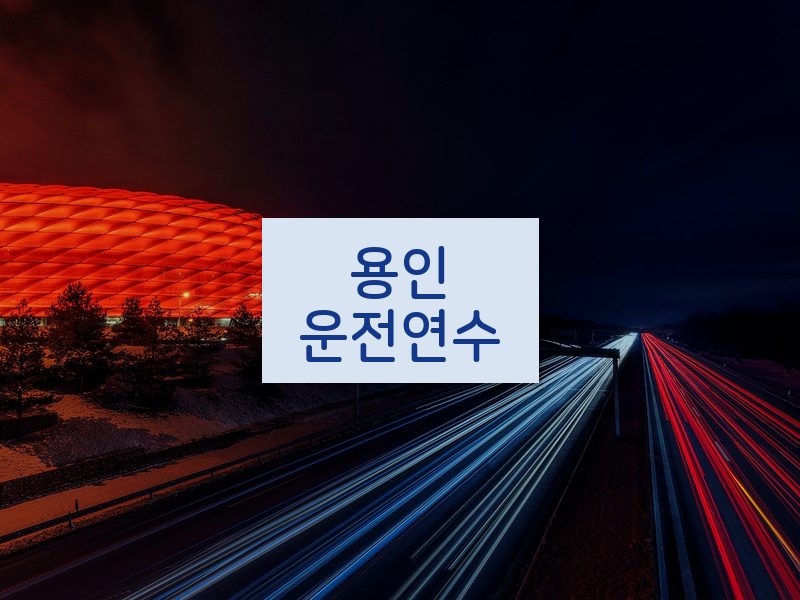 용인운전연수 후기